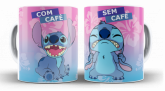 Caneca Stitch com café / sem café
