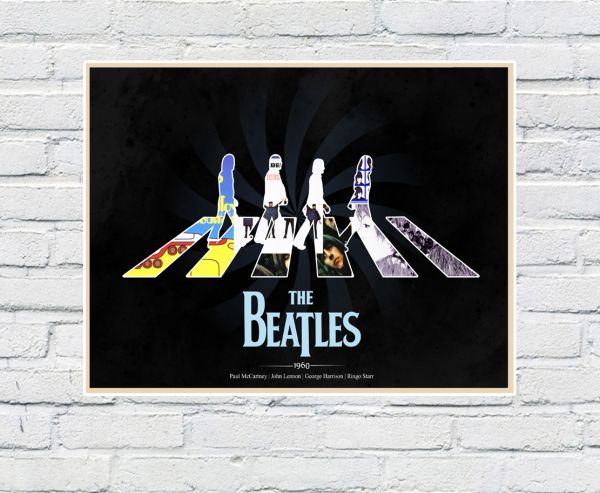 Placa Decorativa Beatles 1960